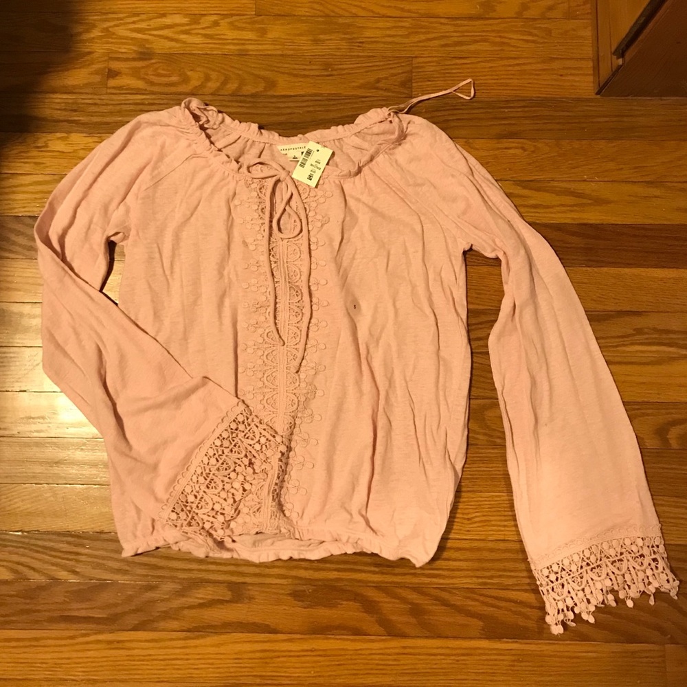 Aeropostale long sleeve shirt with lace